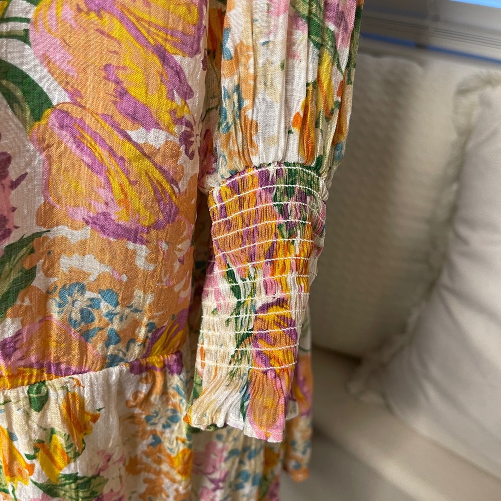 Fate With Love Floral Tiered Long-Sleeve Mini Dress - Boho Cottagecore - Picture 6 of 8